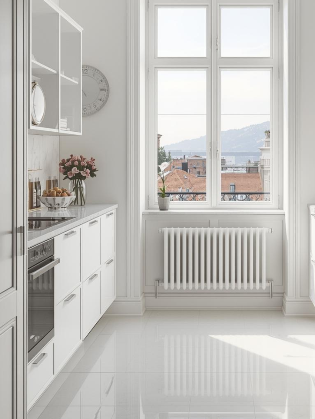 moderne cuisine après le service du nettoyage appartement fin de bail à genève